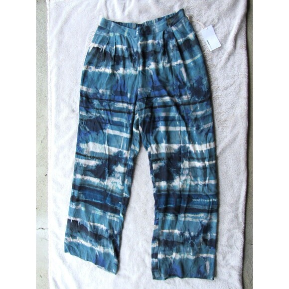 Wide Leg Pants FIFTEEN TWENTY Boho Hippy Tie Dye Festival Blue Women's Large NWT - Picture 11 of 13